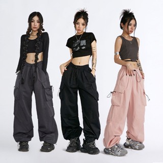Alice  กางเกง คาร์โก้ กางเกง แฟชั่น และสะดวกสบาย  สไตล์เกาหลี Chic Korean Style ทันสมัย A20M015 36Z230909