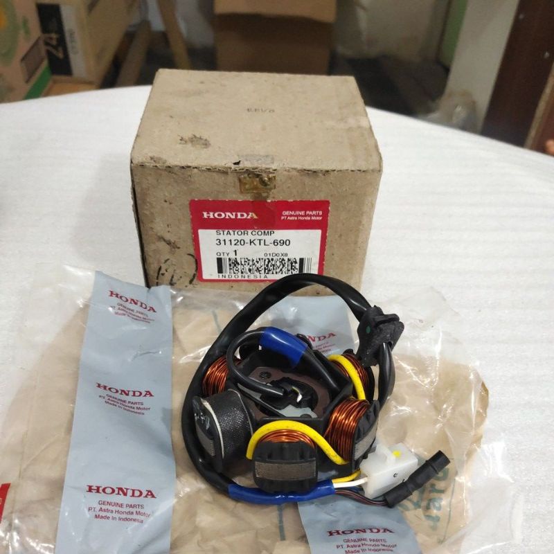 Stator scol Spool assy plus pulser HONDA Supra fit ใหม่ - revo 100 lama เก่า ORIGINAL 31120-KTL-690 