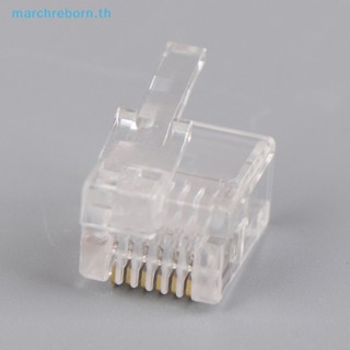 # ขายดีที่สุด # หัวปลั๊กคริสตัลเชื่อมต่อสายเคเบิล RJ12 6P6C สําหรับโทรศัพท์ 10 ชิ้น