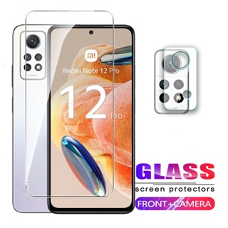 2 in 1 Back Glass Film For Xiaomi Redmi Note 12S 12 Pro Plus 12Pro+ Note12Pro 4G 5G 9H HD Full Cover Tempered Glass Phone Front Fim Camera Screen Protector Lens Protection Film