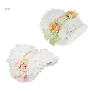 Ch*【พร้อมส่ง】 นัวเนีย ลูกไม้ สายคล้องคอ หมวกเด็กผู้หญิง หมวกฝรั่งเศส ผู้หญิง โลลิต้า เครื่องแต่งกาย หมวก