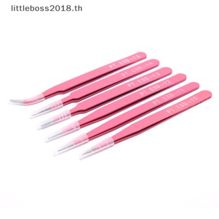 [littleboss] แหนบสเตนเลส สีชมพู แบบมืออาชีพ แหนบกันคิ้วเอียง เพื่อความงาม