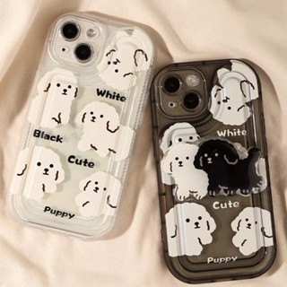 เคสโทรศัพท์มือถือ TPU แบบใส กันกระแทก ลายสุนัขน่ารัก สําหรับ Iphone 11 12 13 14 Pro Max 7Plus 8Plus XR XS Max