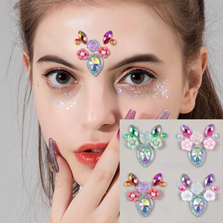 Eyebrow drill cross-border face drill American holiday party diamond diamond sticker rainbow eye makeup stage makeup tattoo sticker