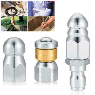 【ONCEMOREAGAIN】Jetter Nozzles 1/4" Pressure Washer 3 Piece Durable For Sewer Cleaning