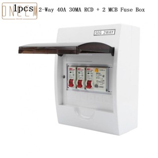 【ONCEMOREAGAIN】Distribution Box 2 Way Garage 30mA 40A Mini Consumer Unit Plastic 2022