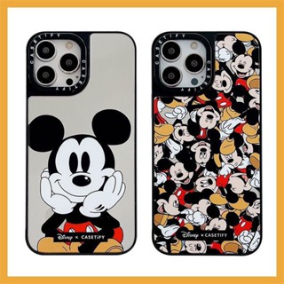 Casetify เคสโทรศัพท์มือถือแบบแข็ง กันกระแทก ลายการ์ตูนมิกกี้เมาส์ พร้อมกระจก สําหรับ iPhone 7 8 Plus XS XR X XS max 11 12 13 14 11 Pro max 12 Pro 13 Pro max 14 Pro max