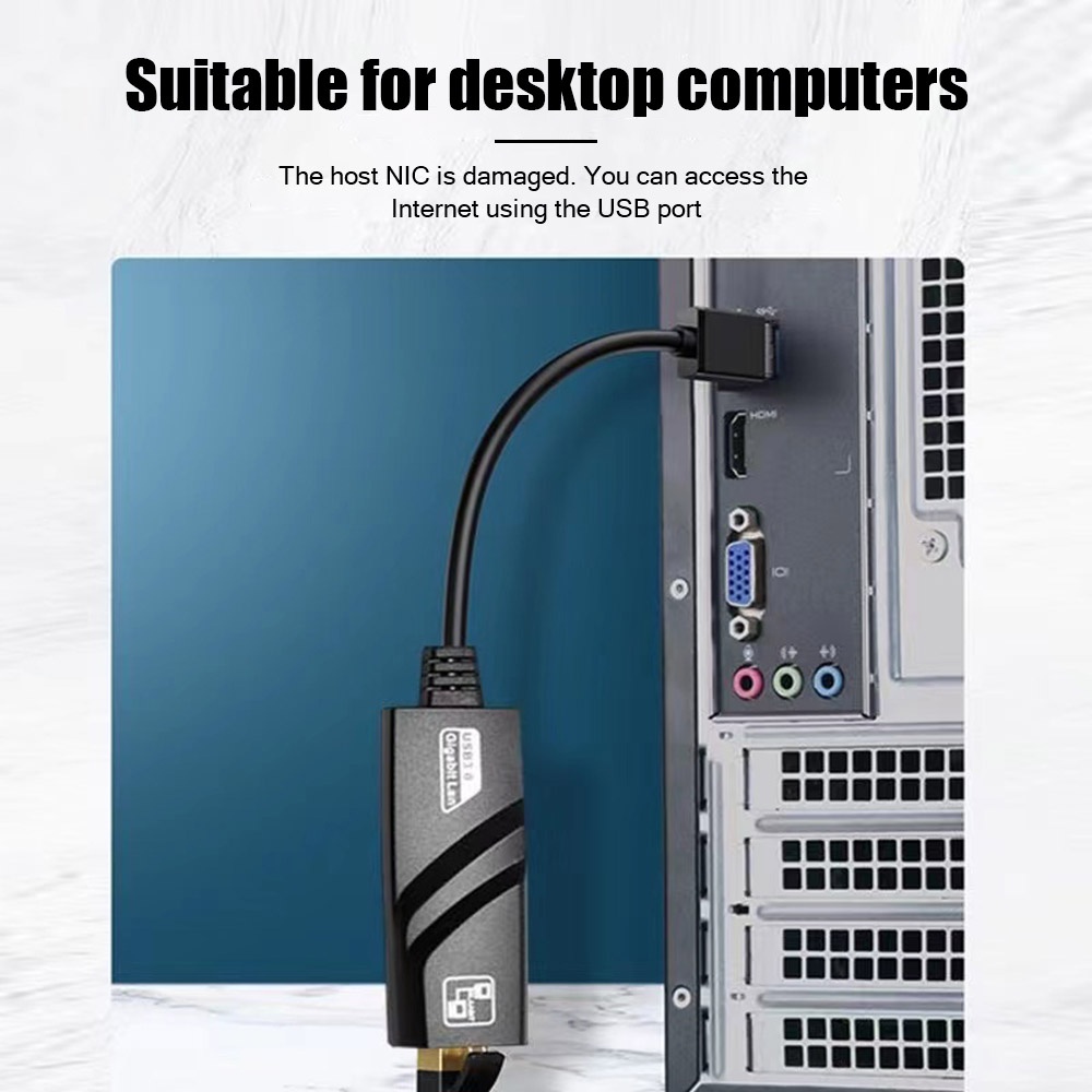 สายแปลง แปลง USB3.0 เป็นสายแลน Gigabit Ethernet Lan 10/100/1000 Mbps USB 3.0 to RJ45 ในตัวเครื่องมีไดรเวอร์