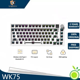 Weikav WK75 ชุดคีย์บอร์ดไร้สาย RGB พร้อมลูกบิด