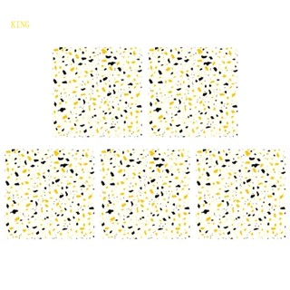King สติกเกอร์ ลายกระเบื้อง กันน้ํา มีกาวในตัว 12x12 นิ้ว สําหรับติดตกแต่งผนังห้องน้ํา ห้องครัว 5 ชิ้น