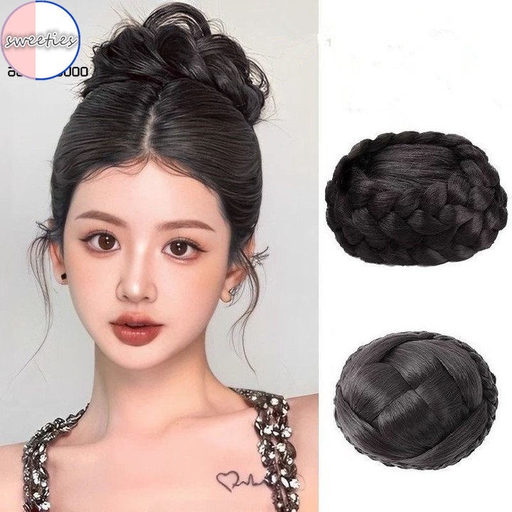 3 โมเดล เจ้าสาว สังเคราะห์ ผมซาลาเปา ต่อผม Chignon โดนัท ลูกกลิ้ง วิกผม กรงเล็บ คลิป ในแฮร์พีซ สําหรับผู้หญิง