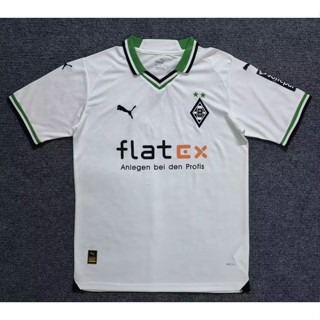 เสื้อกีฬาแขนสั้น ลายทีมชาติฟุตบอล Mánchengladbach 23-24 ทีมเหย้า และทีมเยือน ไซซ์ S - XXL แบบแห้งเร็ว สําหรับผู้ชาย