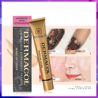 Dermacol Small Golden Tube Concealer Liquid Foundation กันน้ำติดทนนาน Spf30