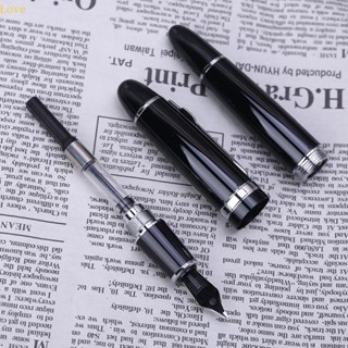 Love New Jinhao 159 ปากกาหมึกซึม แบบหนา สีดํา และสีเงิน สําหรับ M Nib