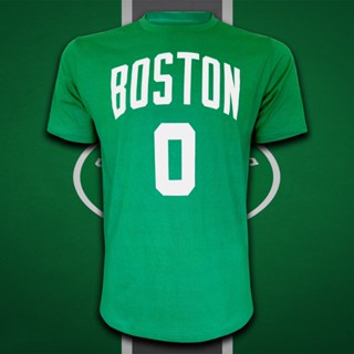 เสื้อยืดคอกลม NBA Boston Celtics, เสื้อยืด Boston Celtics, พิมพ์ลายทั่วตัว, ไซส์ XS-3XL.