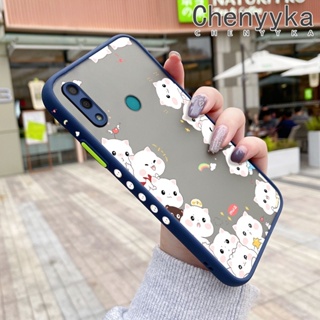 สําหรับ Huawei Y7 2019 Y7 Prime 2019 เคสการ์ตูนแมวน่ารัก ฝ้าบาง ดีไซน์ใหม่ กันกระแทก เคสโทรศัพท์แข็ง แฟชั่น ขอบซิลิโคน ฝาครอบป้องกัน