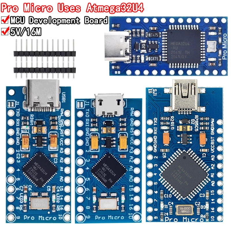 16MHz Micro ATmega32U4 5V ATmega328 ชิปทดแทนสําหรับ Arduino Pro Mini พร้อมพิน 2 แถว Leonardo UNO R3 