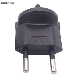 [Rut] อะแดปเตอร์ปลั๊กเสียบเสียบ 3 ขา 10A 250V สไตล์ยุโรป เยอรมัน สําหรับเดินทาง COD