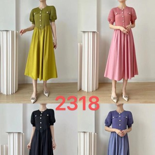 Pleatbynisa A28 เดรสอัดพลีทแขนสั้นจั๊ม กระโปรงทรงบาน  สวยหวาน เนื้อผ้าคุณภาพ polyester100%