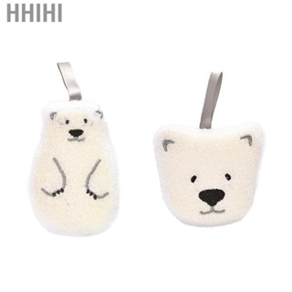 Hhihi 2Pcs Kitchen Dish Scrubber Sponge Double Side  Hanging Type Cartoon Bear Cup Brush Cleaning Cloth