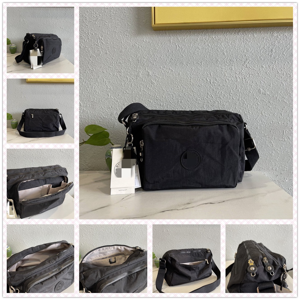 Klipling กระเป๋าสะพายข้าง ผู้หญิง 4 ซิป กระเป๋าสะพายไหล่ ลําลอง K12969 (9 สี)