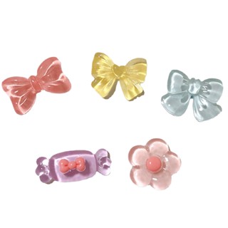 อุปกรณ์เสริม จี้การ์ตูนโบว์ Crocs Sugar Jibitz Charm Candy Flower Jibbits สําหรับตกแต่งรองเท้าเด็ก DIY