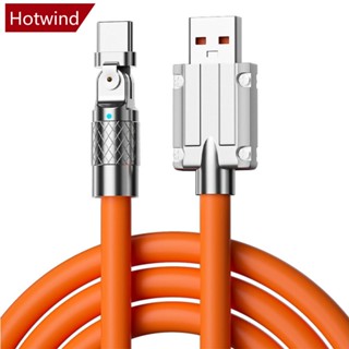 Hotwind สายชาร์จซิลิโคน Type C 120w 6A 180 องศา ชาร์จเร็ว H9X8