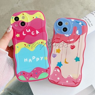 Lwy เคสโทรศัพท์มือถือ ลาย Happy Lucky สําหรับ Xiaomi Redmi Note 12 Note 11 11s Note 10 Pro 10s Note 9 Note 8 Note 7 Pro Note 6 Pro Note 5 Pro Note 4 4X Poco X3 Pro X3 NFC M3 M4 Pro F4 เคสนิ่ม สีรุ้ง