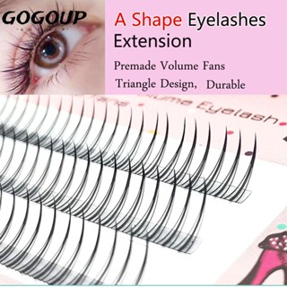 GOGOUP ใหม่ ขนตาปลอม ทรงเอ ยาว ดูเป็นธรรมชาติ สําหรับร้านเสริมสวย