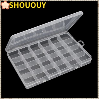 SHOUOUY กล่องเก็บเครื่องประดับ ต่างหู 24 ช่อง