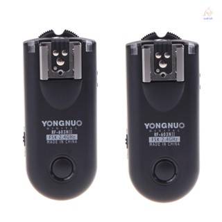 Yongnuo RF-603N II รีโมตแฟลชทริกเกอร์ไร้สาย N1 สําหรับ D800 D700 D300 D200 D3