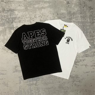 เสื้อยืดแขนสั้นลําลอง ผ้าฝ้าย พิมพ์ลาย Little Ape B54356APE แฟชั่นสไตล์สตรีท สําหรับผู้ชาย และผู้หญิง