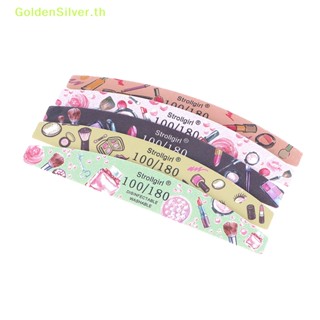 Goldensilver ตะไบขัดเล็บ Eva แบบสองด้าน สําหรับตกแต่งเล็บ 5 ชิ้น