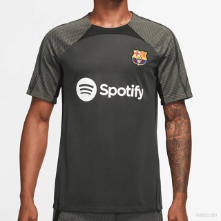 Qy 2023-2024 เสื้อยืดลําลอง แขนสั้น คอกลม พิมพ์ลาย FC Barcelona Jersey พลัสไซซ์