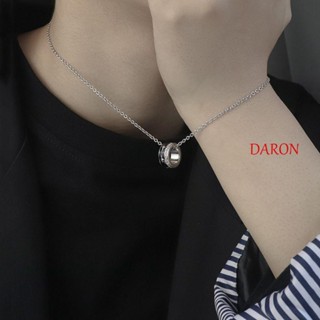 DARON สร้อยคอโซ่หนา ทรงกลม สไตล์เกาหลี เรียบง่าย ให้เป็นของขวัญเพื่อน สําหรับผู้ชาย