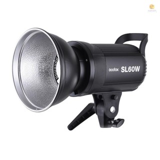 Tosw)godox SL-60W 5600K 60W ไฟวิดีโอ LED พลังงานสูง พร้อมเมาท์โบเวน สําหรับถ่ายภาพสตูดิโอ บันทึกวิดีโอ สีขาว