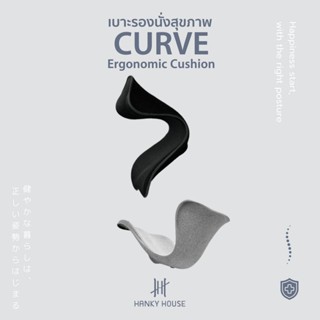 Hanky House เบาะรองหลังรองนั่ง เก้าอี้สุขภาพ Curve จัดกระดูก ปรับท่านั่ง รองรับหลังและเอว L_Curve