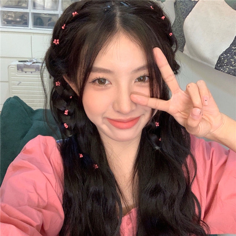 กิ๊บติดผมเรซิ่น ประดับไข่มุกเทียม คริสตัล รูปดอกพลัม ขนาดเล็ก น่ารัก มองไม่เห็น เครื่องประดับ สําหรับผู้หญิง