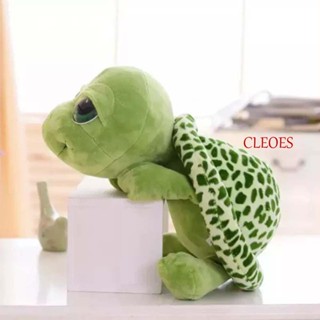 CLEOES ตุ๊กตาเต่าน่ารัก ผ้ากํามะหยี่ขนนิ่ม สีเขียว สําหรับเด็ก