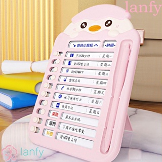 LANFY นาฬิกาตรวจสอบตารางงาน ถอดออกได้ ใช้ซ้ําได้ สําหรับนักเรียน