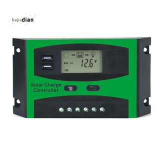 แผงควบคุมการเก็บประจุแบตเตอรี่ พลังงานแสงอาทิตย์ 30A 12V 24V LCD USB 5VDC