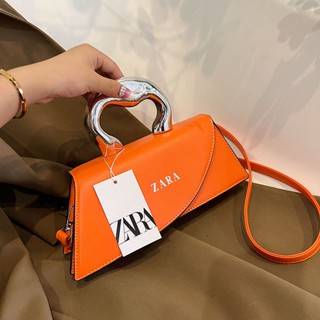 Zara กระเป๋าสะพายไหล่ ทรงสี่เหลี่ยม ขนาดเล็ก แบบพกพา แฟชั่นสําหรับสตรี 2023