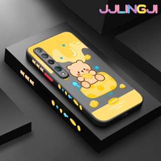 เคสซิลิโคนนิ่ม แบบใส ขอบสี่เหลี่ยม ลายการ์ตูนหมีชีส กันกระแทก สําหรับ Xiaomi 10 10 Lite 5G 10 Lite Zoom 10 Pro 10s 10 Ultra 10 Youth