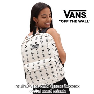 กระเป๋าเป้ Vans Realm White Canvas Backpackของแท้ พร้อมส่ง จากไทย