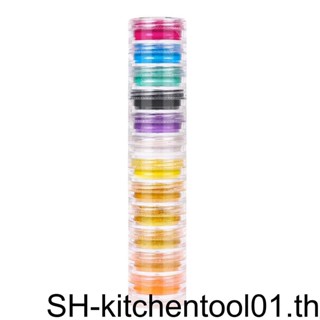 ผงกลิตเตอร์ แบบพกพา 12 สี สําหรับตกแต่งเล็บผู้หญิง