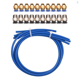 ชุดท่อเครื่องพิมพ์ 3D PTFE 5 ชิ้น พร้อมข้อต่อ PC4-M6 10 ชิ้น และข้อต่อเชื่อมต่อ PC4-M10 10 ชิ้น สําหรับเส้นใย 1.75 มม. [A]