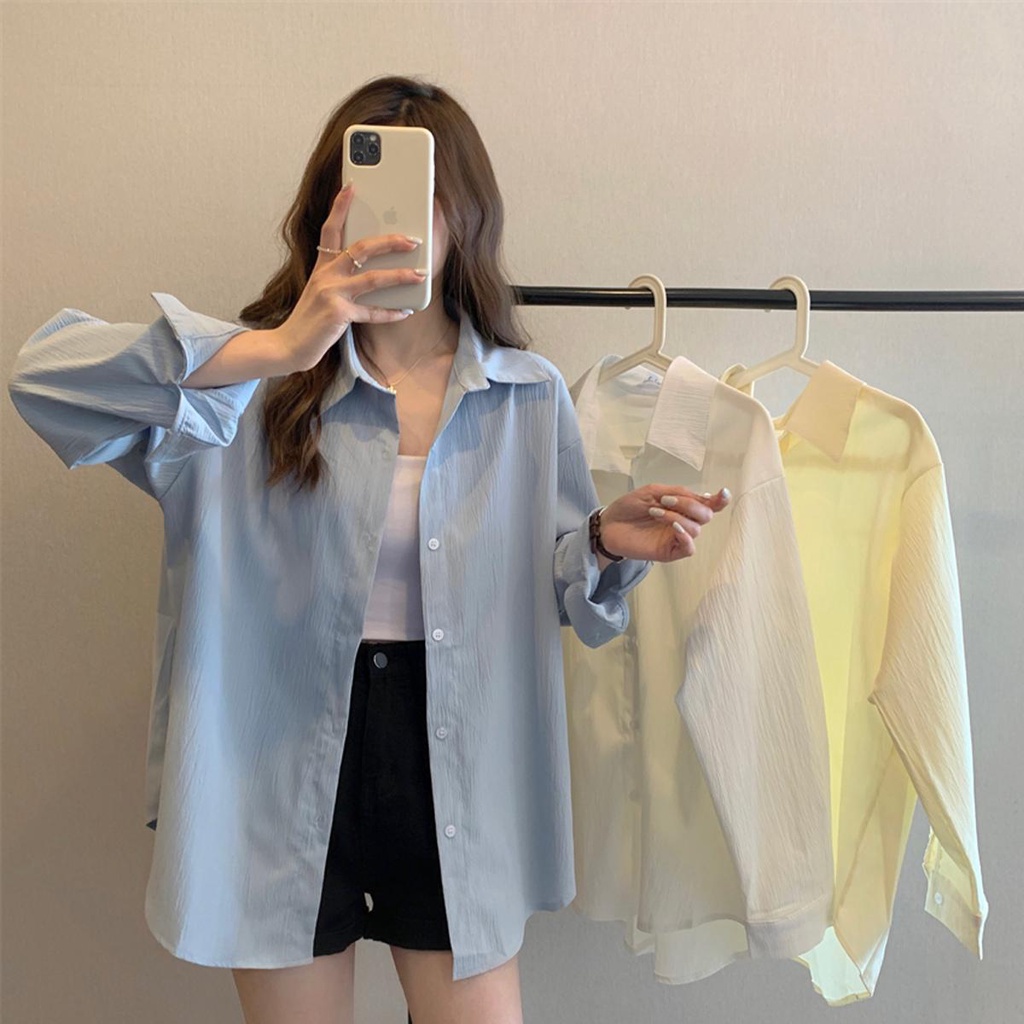 LuneGrace.W233เสื้อเชิ้ดแขนยาวสีขาว สไตล์วินเทค