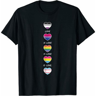 เสื้อเชิ้ต Love Is Love Pride Lgbt Asexual Bi Pansexual Trans สําหรับผู้ชาย FEF0 [S-5XL]