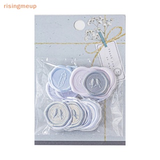 [risingmeup] สติกเกอร์ตราประทับขี้ผึ้ง สีแคนดี้ สไตล์วินเทจ สําหรับตกแต่งสมุดภาพ ซองจดหมาย งานแต่งงาน DIY 18 ชิ้น ต่อถุง