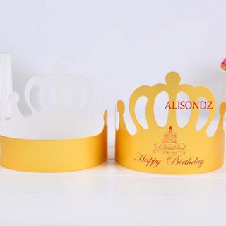 ALISONDZ หมวกมงกุฎ สีทอง ปรับได้ สําหรับเด็ก และผู้ใหญ่